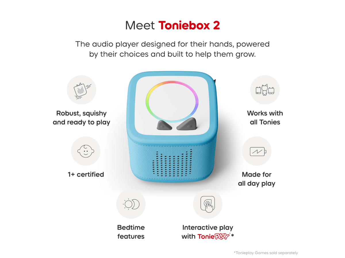 Toniebox 2 Starter Set with Creative Tonie - Sky Blue