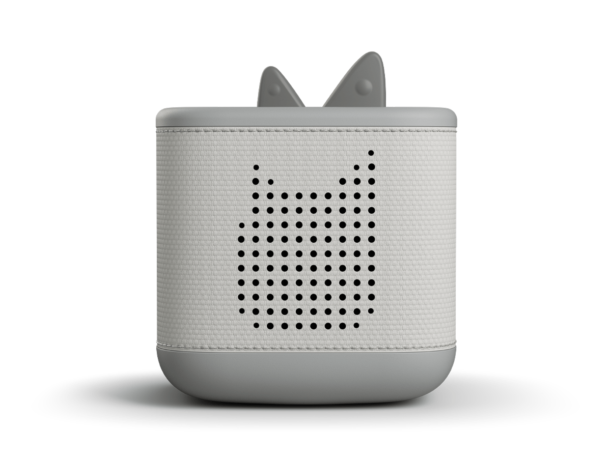 front view of moon gray toniebox 2
