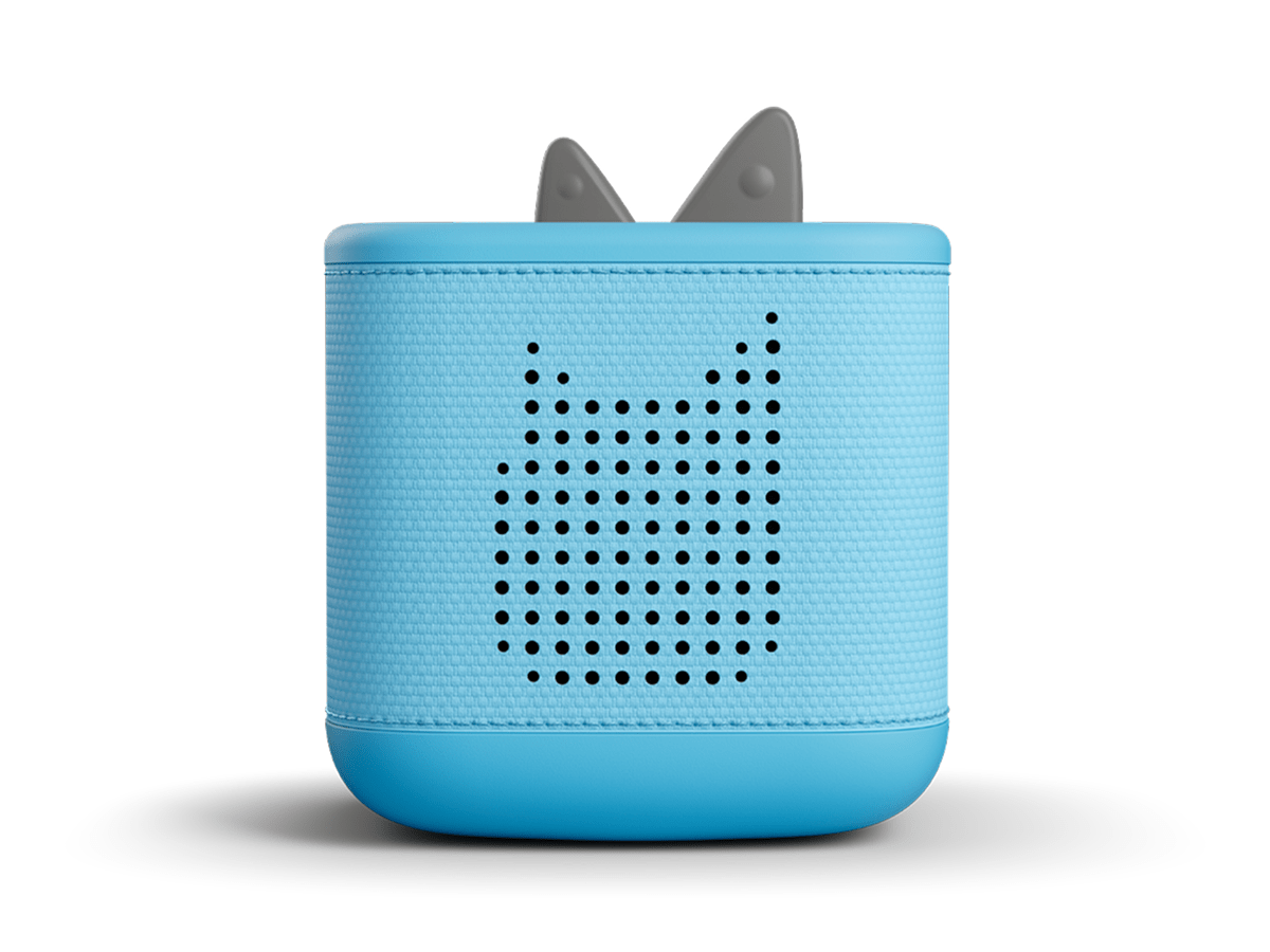 front view of sky blue toniebox 2