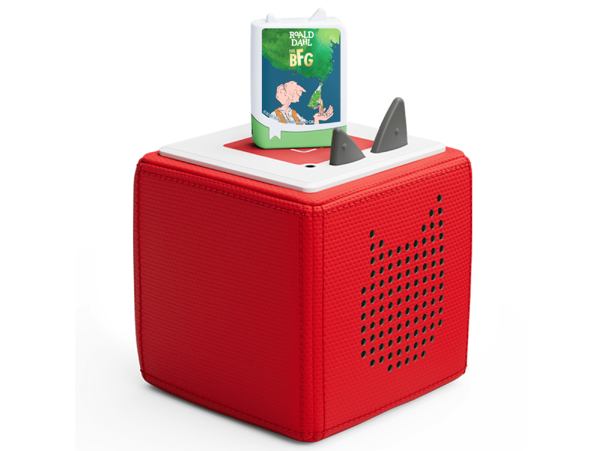 Roald Dahl The BFG Audiobook Pocket Tonie on a red toniebox