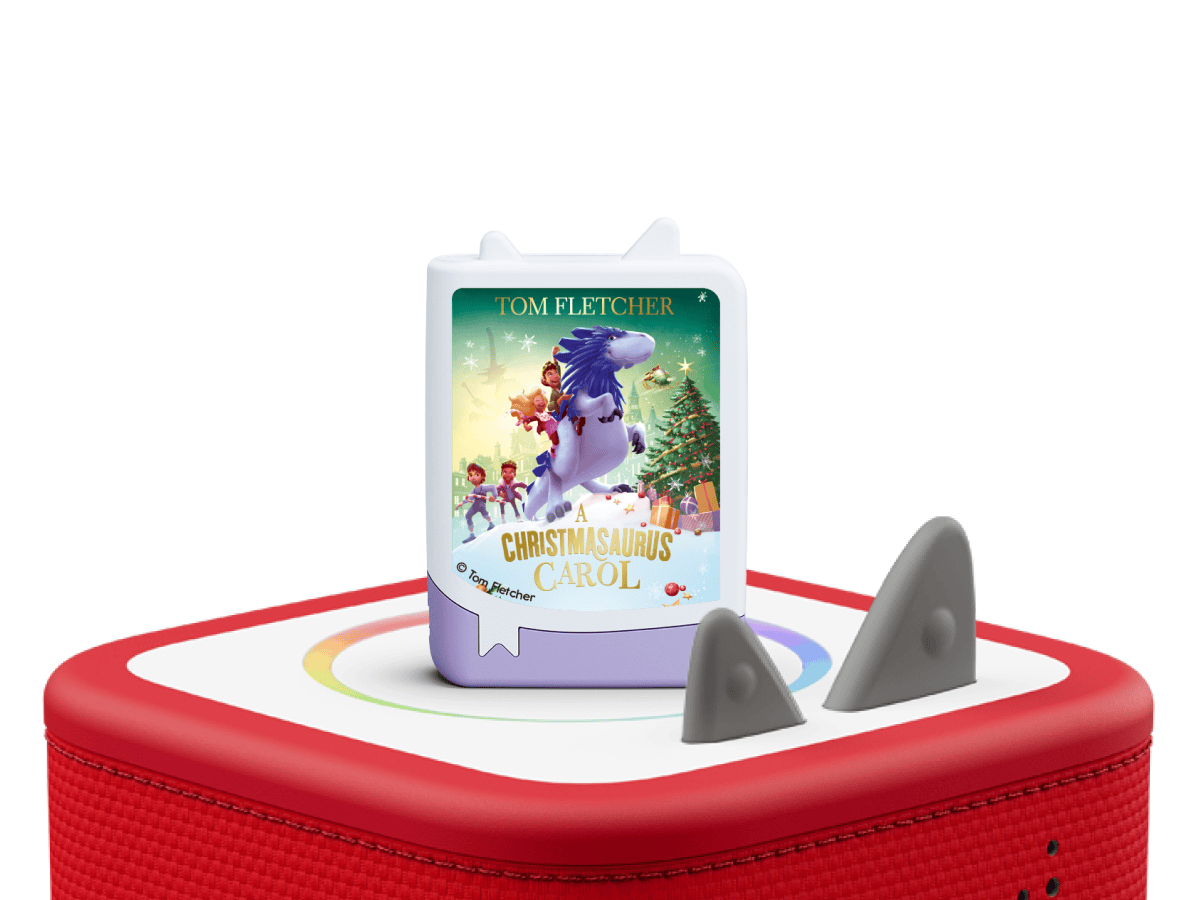Tom Fletcher - A Christmasaurus Carol on a red Toniebox 2 ready to play audio stories and songs curated for kids