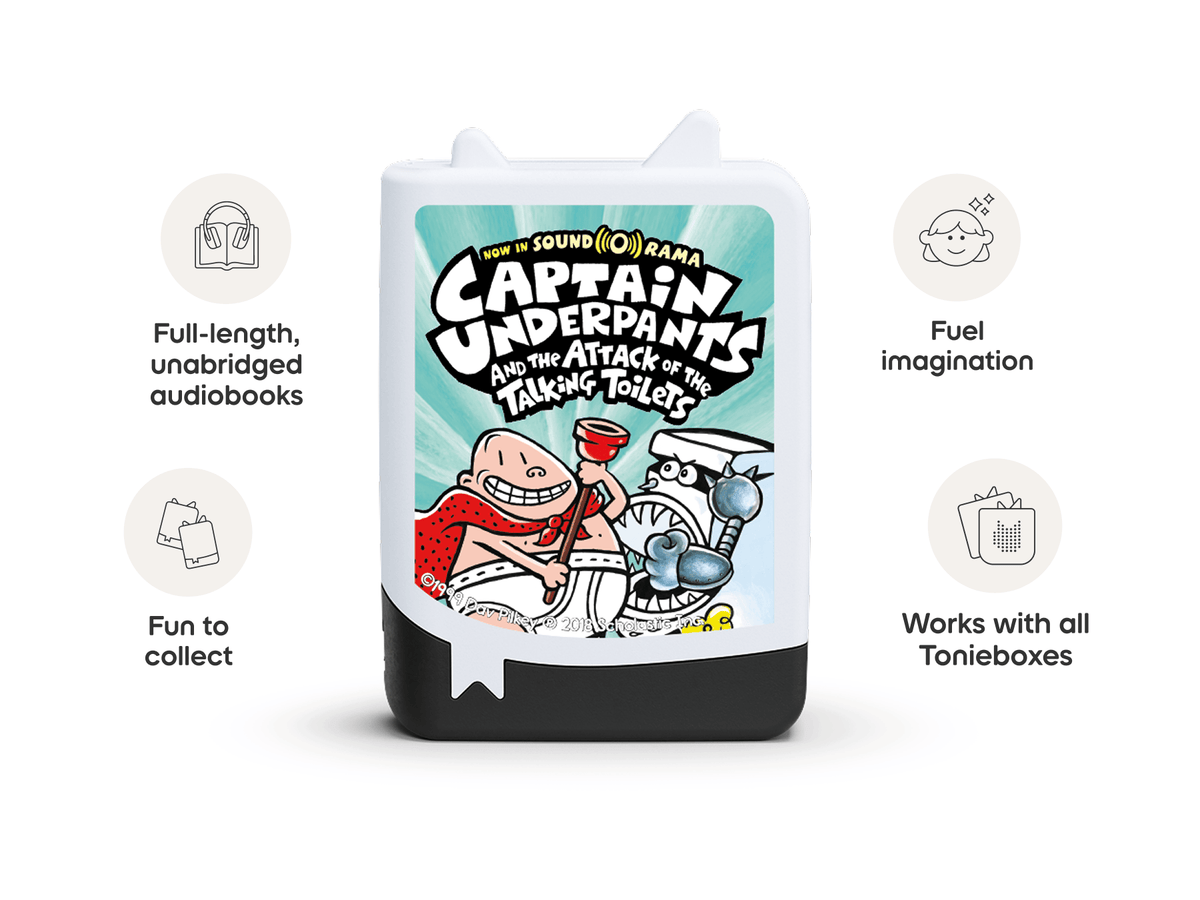 Dav Pilkey: Captain Underpants and the Attack of the Talking Toilets Book Tonie audio figurine inspiring audio journeys and imaginative play