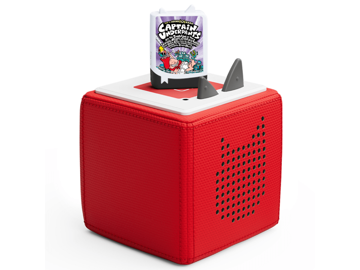 Dav Pilkey: Captain Underpants and the Invasion of the Incredibly Naughty Cafeteria Ladies from Outer Space Book Tonie on a Toniebox ready to play audio stories and songs curated for older listeners
