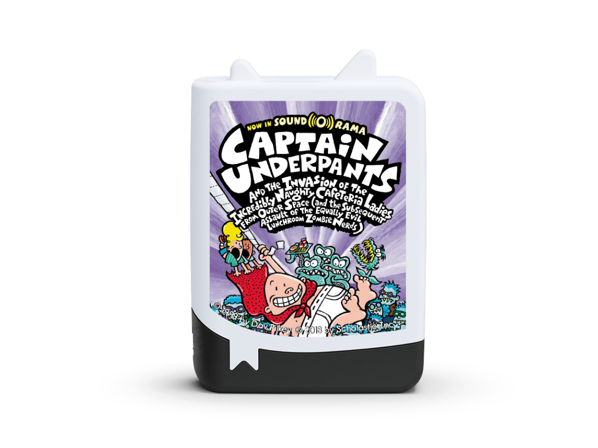 Captain Underpants and the Invasion of the Incredibly Naughty Cafeteria Ladies from Outer Space for the Toniebox, which plays audio content