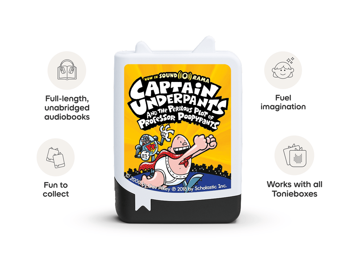 Dav Pilkey: Captain Underpants and the Perilous Plot of Professor Poopypants Book Tonie audio figurine inspiring audio journeys and imaginative play