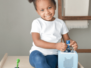 Child Playing With Pj Masks: Catboy Tonie