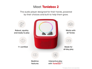 Toniebox 2 Starter Set with Creative Tonie - Sunset Red