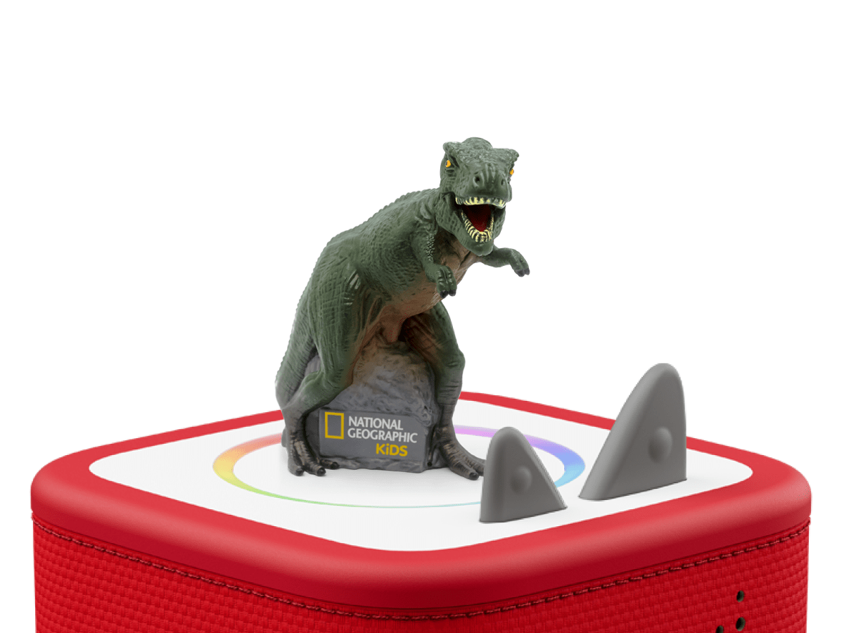 National Geographic Kids: Dinosaur Tonie on a Red Toniebox