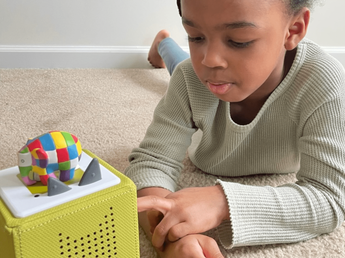 Child Playing With Elmer & Friends Story Collection Tonie