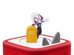 Marvel's Spidey and His Amazing Friends: Ghost-Spider Tonie on a Red Toniebox