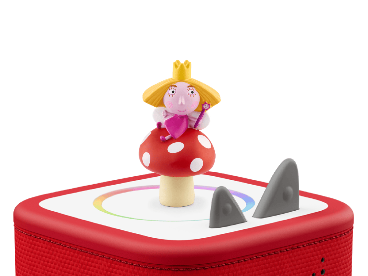 Ben & Hollys Little Kingdom-Holly Tonie on a red Toniebox 2 ready to play audio stories and songs