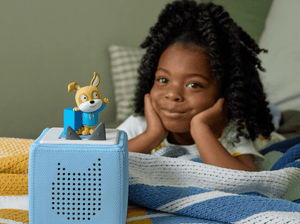 Child Playing With Lalinos - Cosmo Audio Figurine And Toniebox 2