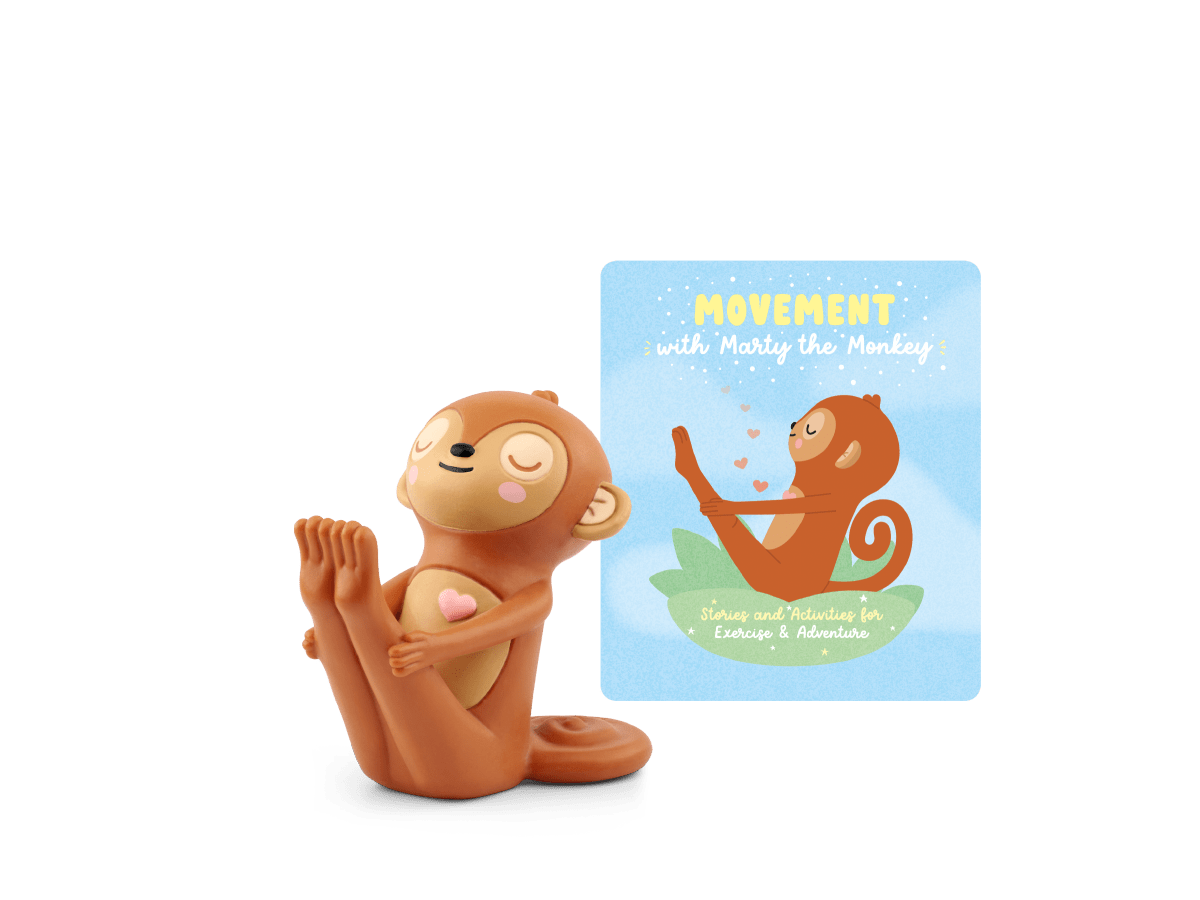 Mindfulness: Movement with Marty the Monkey Tonie with a content card