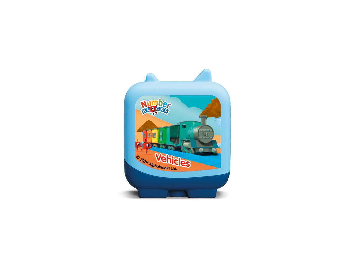 Numberblocks Clever Tonies Vehicles for the Toniebox, which plays audio content