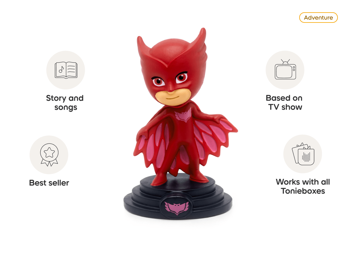 PJ Masks Owlette Tonie audio figurine, inspiring audio journeys and imaginative play
