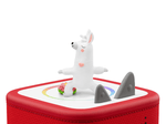 Yoga Tonie on a red Toniebox 2 ready to play audio stories and songs