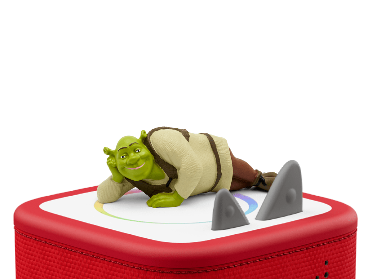 Shrek Tonie on a Red Toniebox