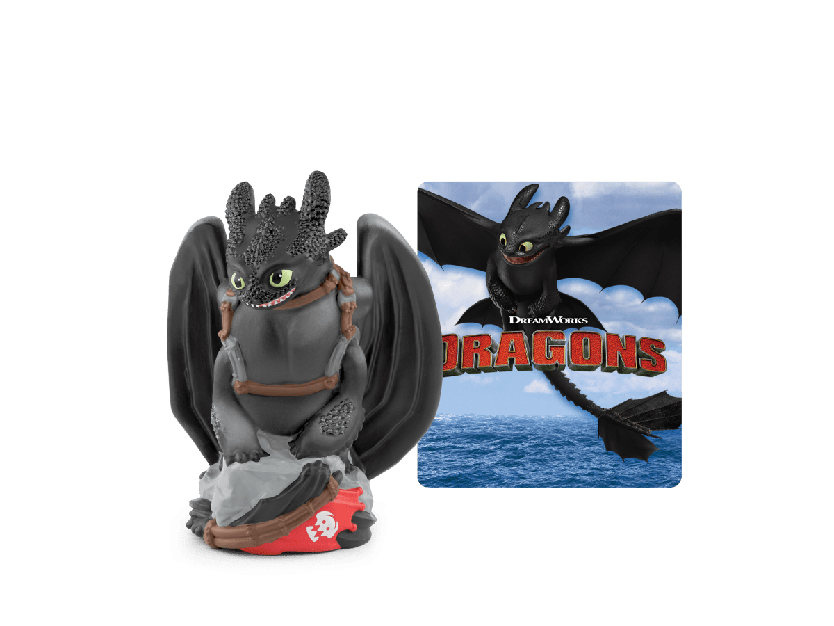 How to train your dragon toothless Tonie audio figurine with content illustration